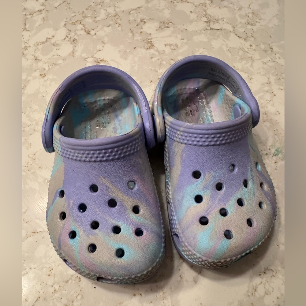 Purple and Blue Toddler CROCS